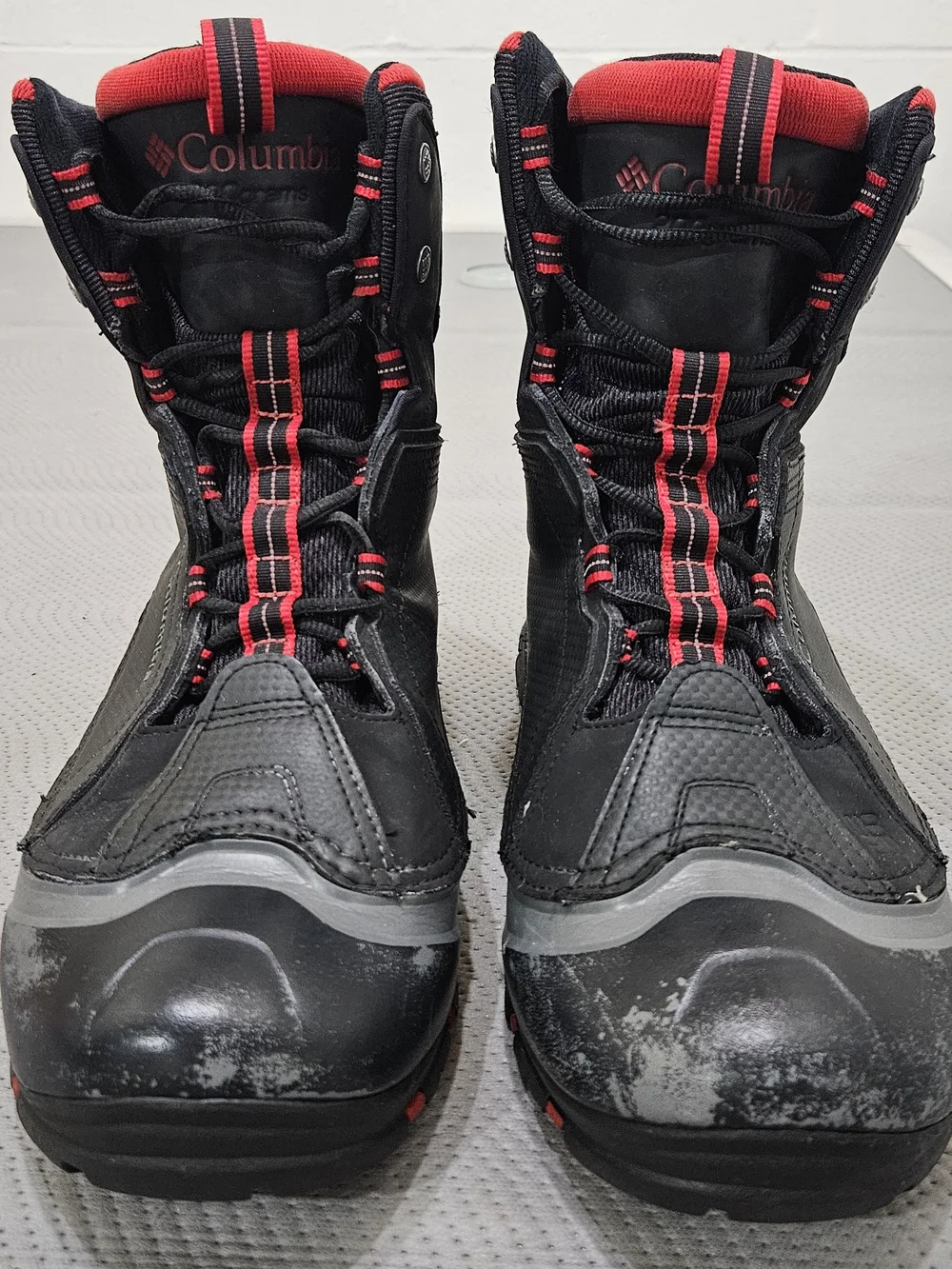 Columbia Men’s Black and Red Waterproof Winter Boots